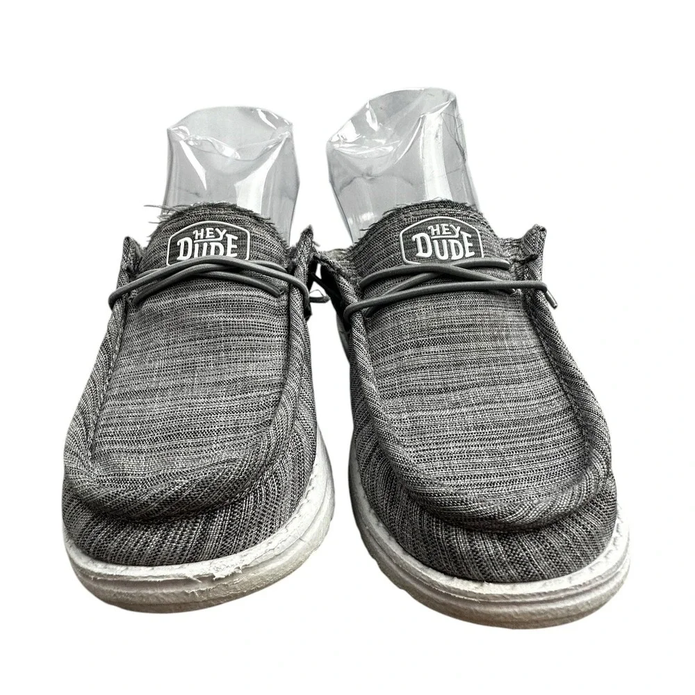 Kids' Hey Dude‎ Wally Youth, Size Y1, Stone Gray Linen Blend